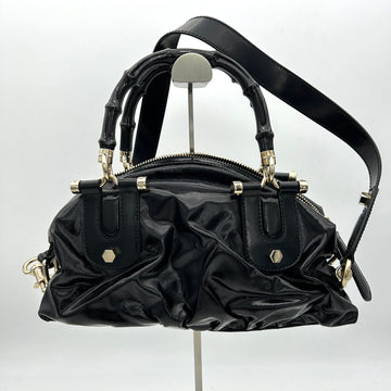 GUCCI Dialux Pop Bamboo Top Handle Tote Black ITSURE902HX8