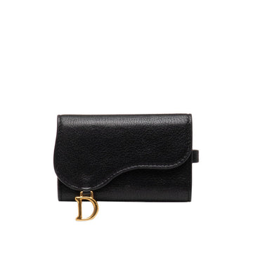 Dior Saddle Keycase Black G Leather  Dior