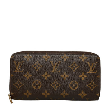 Louis Vuitton Monogram  Wallet Round  Long Wallet M60017 Brown PVC Leather  Louis Vuitton