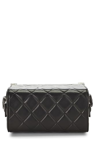 Chanel,  Black Quilted Lambskin Box Vanity Small, Brown