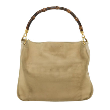 GUCCI Bamboo Hand Bag cotton Beige 00117321638 31581