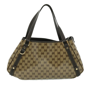 GUCCI GG Canvas Tote Bag Vinyl Beige 293578 31711