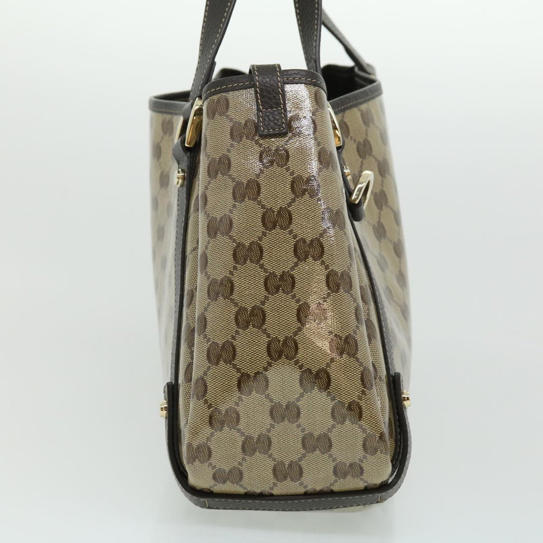 GUCCI GG Canvas Tote Bag Vinyl Beige 293578 31711
