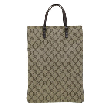 GUCCI GG Canvas Hand Bag PVC Leather Gray 117551 31735