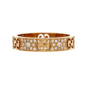 Stardust Ring 18K Yellow Gold with Pave Diamonds 4mm