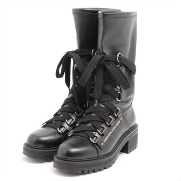 Christian Dior Leather Boots 36  Black D-Fight