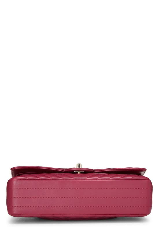 CHANEL,  Purple Chevron Lambskin Classic Double Flap Medium, Purple