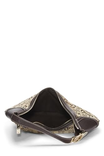 Gucci,  Brown Horsebit Canvas Hobo, Brown