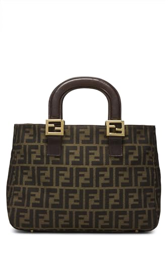Fendi,  Brown Zucca Canvas Handbag Small, Brown