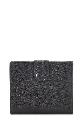 Chanel,  Black Caviar Timeless 'CC' Compact Wallet, Black