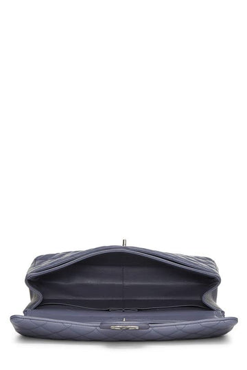 CHANEL,  Purple Quilted Lambskin New Classic Double Flap Maxi, Purple