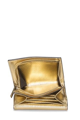 Gucci,  Gold GG Supreme Canvas Compact Wallet, Gold