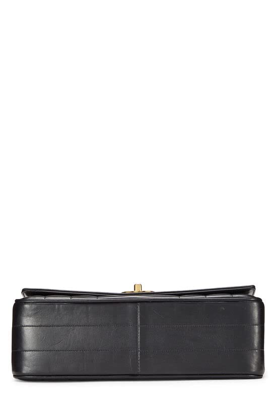 CHANEL,  Black Vertical Lambskin Kelly , Black