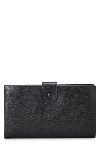 Chanel,  Black Caviar Timeless 'CC' Long Wallet, Black