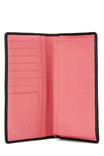 Chanel,  Black Quilted Calfskin Cambon Ligne Long Wallet, Black