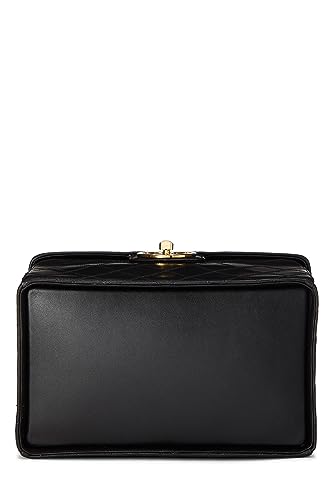 Chanel,  Black Lambskin Circle 'CC' Vanity Large, Black