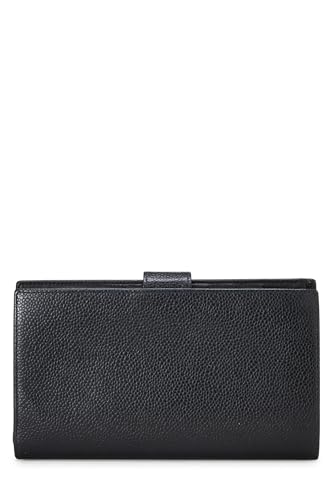 Chanel,  Black Caviar Timeless 'CC' Long Wallet, Black