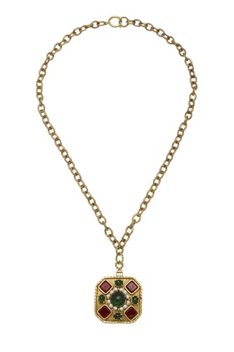 Chanel,  Multicolor Gold & Gripoix Necklace, Multi