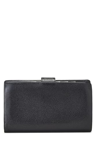 Chanel,  Black Caviar Timeless 'CC' Long Wallet, Black