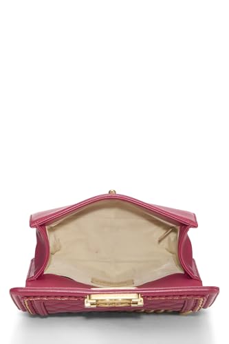 Chanel,  Pink Quilted Lambskin Chain Around Boy Bag Small, Pink