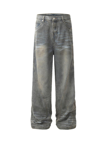 Makersluxe High Street Washed Distressed Jeans - 2191