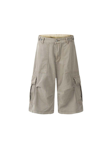 Makersluxe High Street Multi-pocket Workwear Casual Jorts