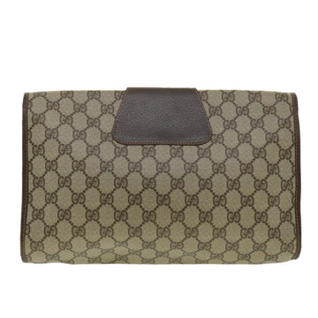 GUCCI GG Canvas Web Sherry Line Clutch Bag Beige Red Green 15601031 32362