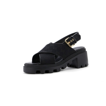 Women's Lug Sole Platform Slingback Sandals GG Canvas