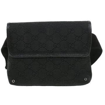 GUCCI GG Canvas Bum Bag Waist Bag Black 92543 33124