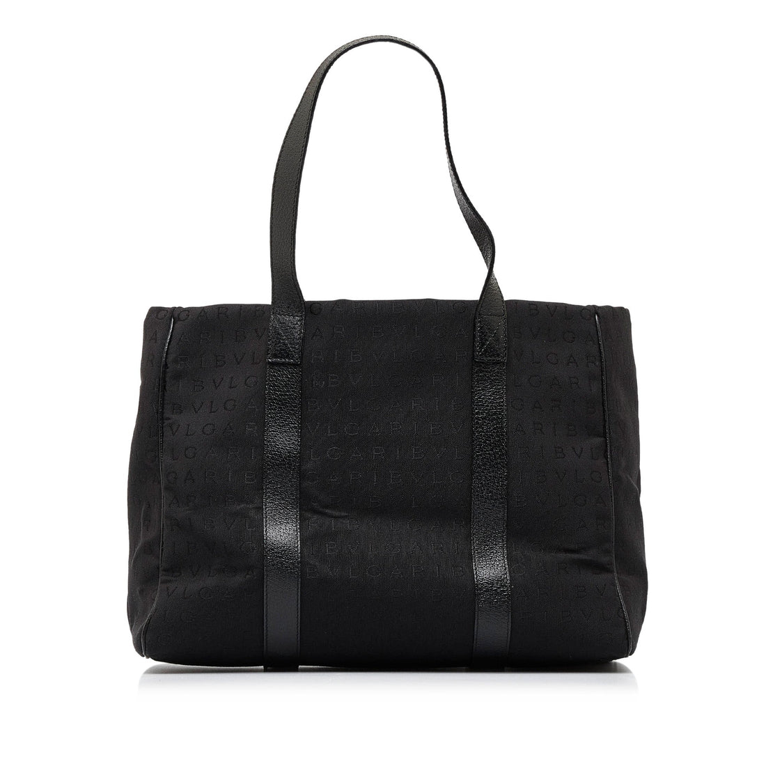 Black Bvlgari Logomania Tote Bag