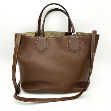 Gucci Brown Leather Shoulder Bag Medium LA9589