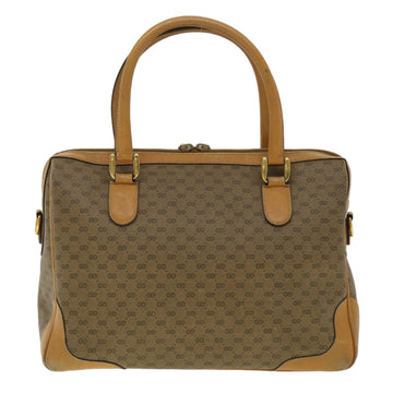 GUCCI Micro GG Canvas Hand Bag PVC Leather Beige 33212