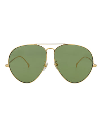 Aviator-Frame Metal Sunglasses