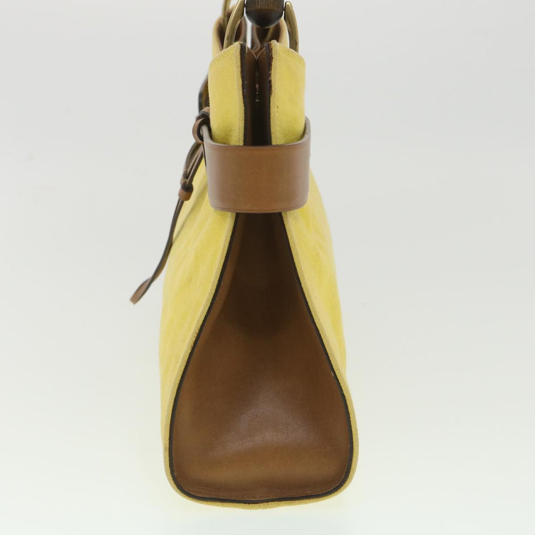 GUCCI Bamboo Shoulder Bag Canvas Yellow 33904