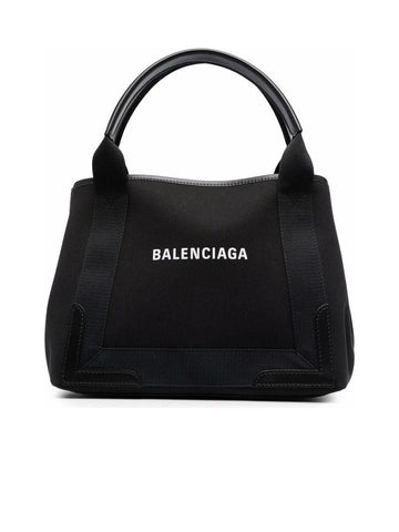 Navy Small Cabas in Black