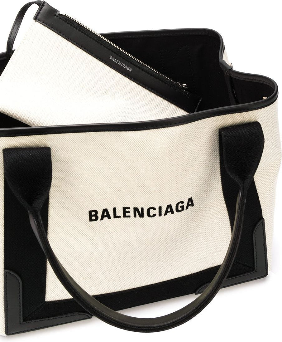 Navy Cabas Small Tote Bag