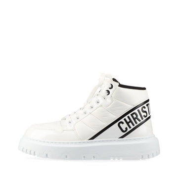 Chris Chandior Patent Leather X Fabric Hi-Cut Trainers 35  Black X White  Bag