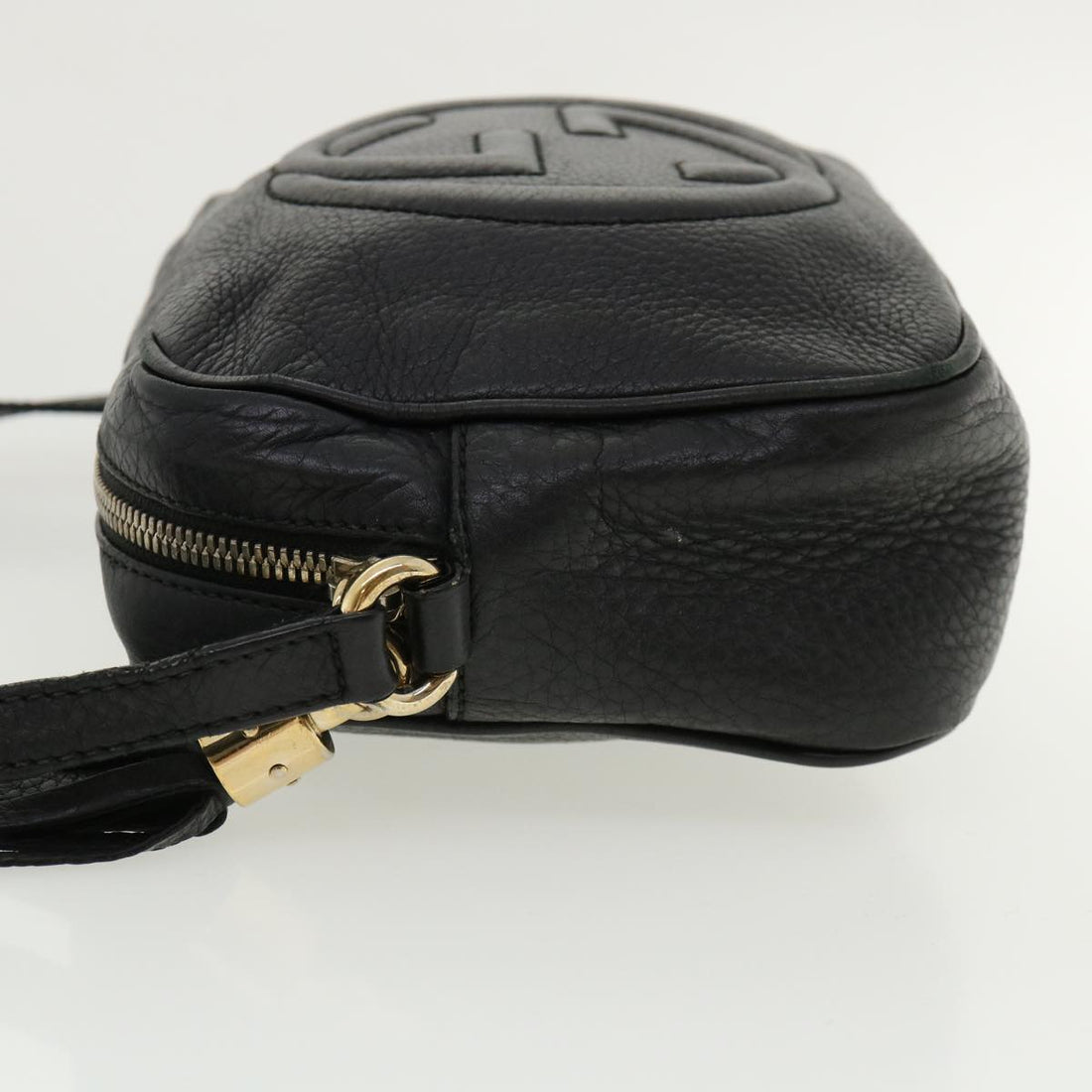 GUCCI Soho Shoulder Bag Leather Black 308364 34091