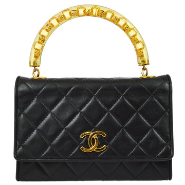 Chanel 1989-1991 Black Lambskin Handbag