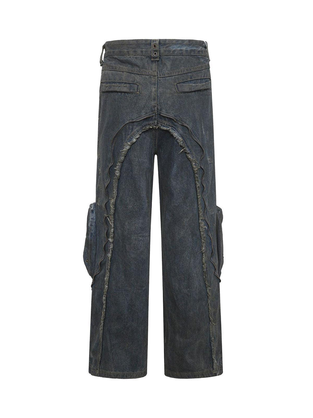 Makersluxe Wasteland Style Washed Straight Leg Jeans