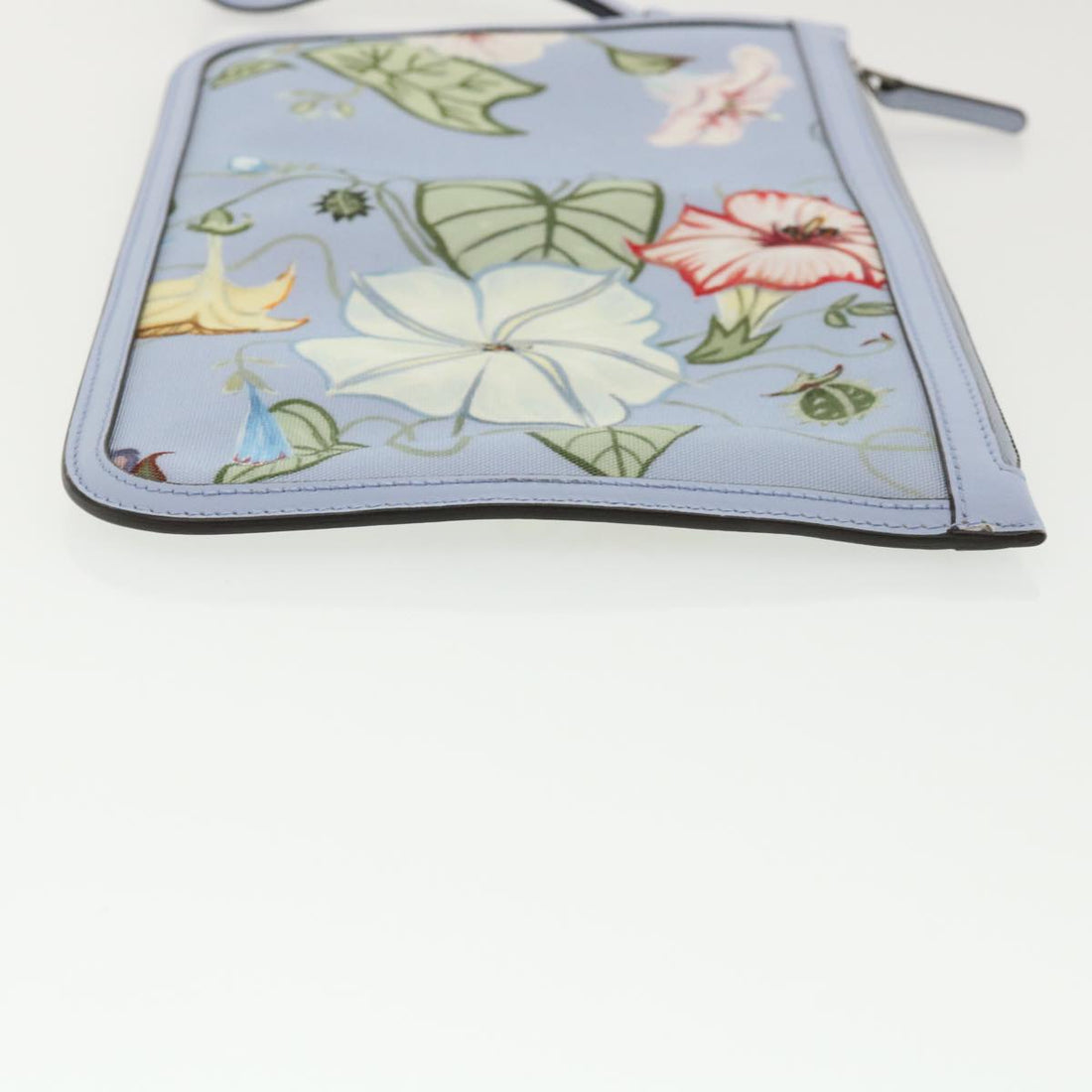 GUCCI botanical illustration Clutch Bag Canvas Blue 379277 34316