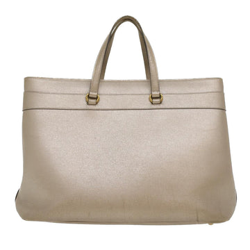 GUCCI Horse Bit GG Canvas Hand Bag Leather 2way Gold Beige 320903 34589