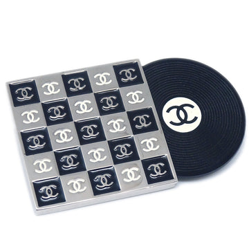 Chanel Record Brooch Pin Silver 04P