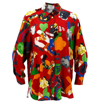 Chanel Spring 1992 floral-print shirt #40