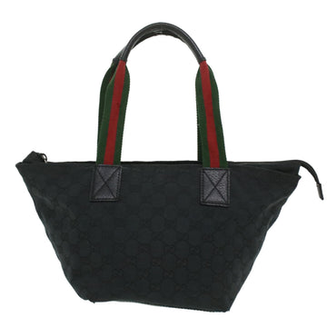 GUCCI GG Canvas Web Sherry Line Shoulder Bag Black Red Green 131228 35433