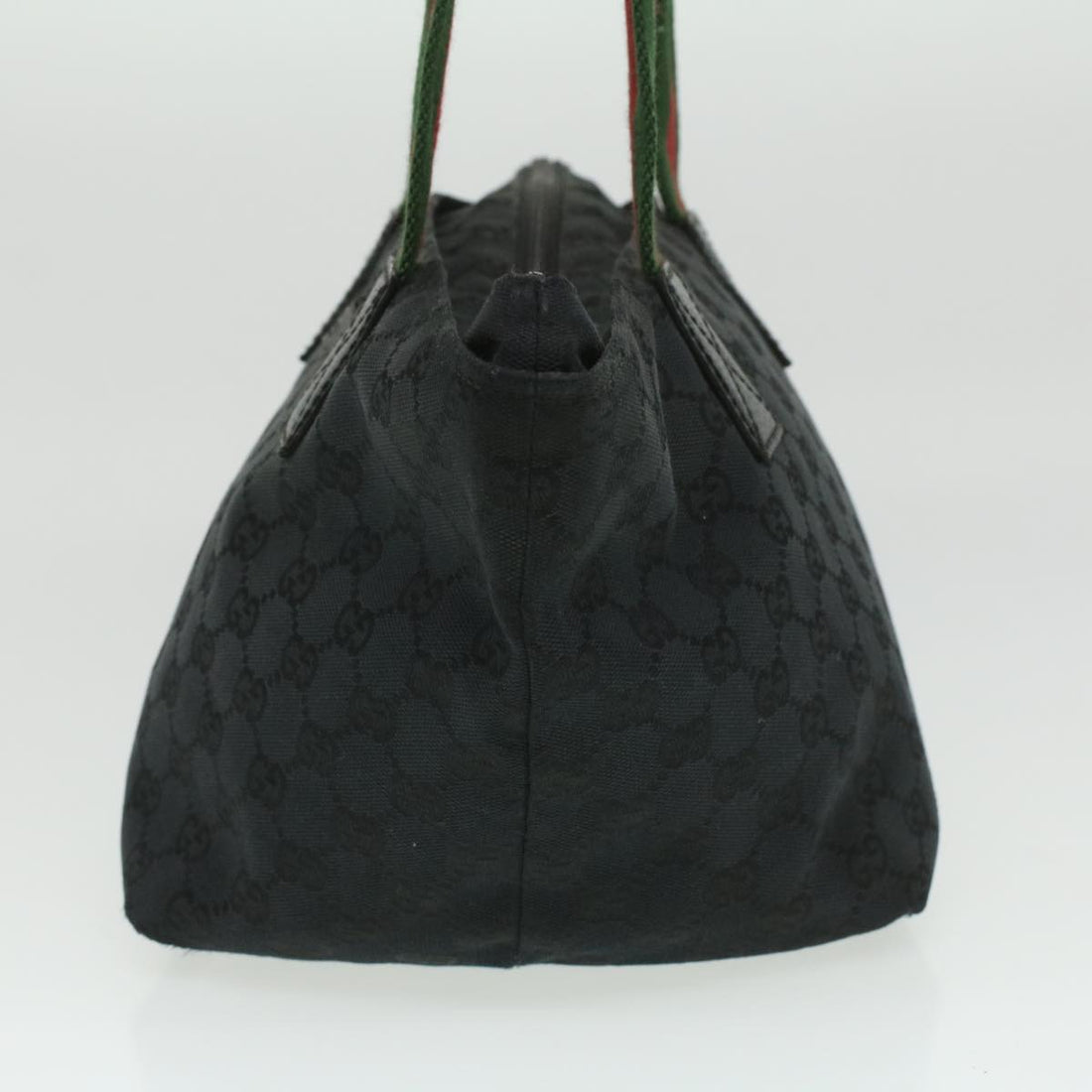 GUCCI GG Canvas Web Sherry Line Shoulder Bag Black Red Green 131228 35433