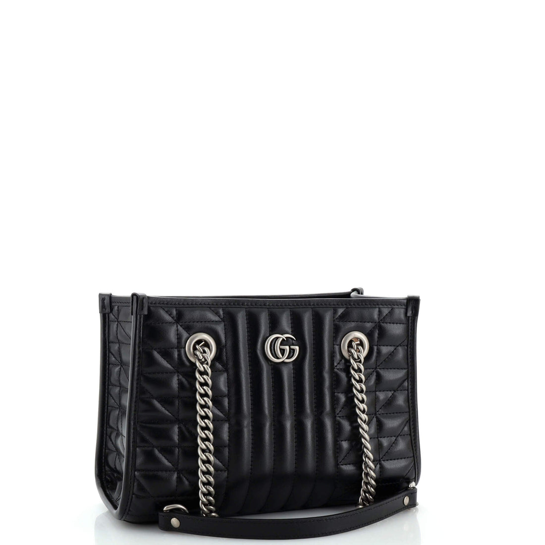 GG Marmont Aria Chain Shopping Tote Mixed Matelasse Leather Small