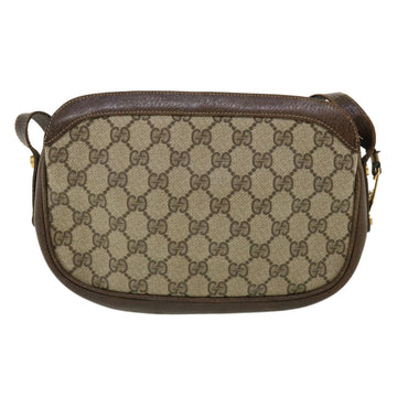 GUCCI GG Canvas Shoulder Bag PVC Leather Beige Brown 35644