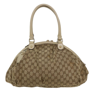 GUCCI GG Canvas Hand Bag 2way Beige 223974 36034