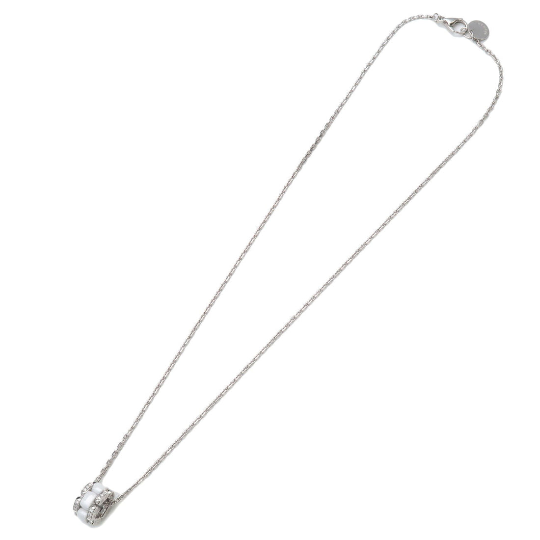CHANEL Ultra Collection Diamond Necklace K18WG White Ceramic